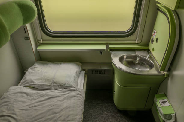 istock Single compartment in night fast train from Presov to Prague 1281661739