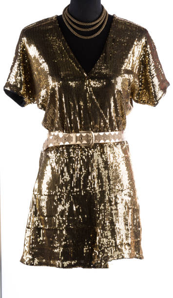 istock golden dress on white background 1281664283