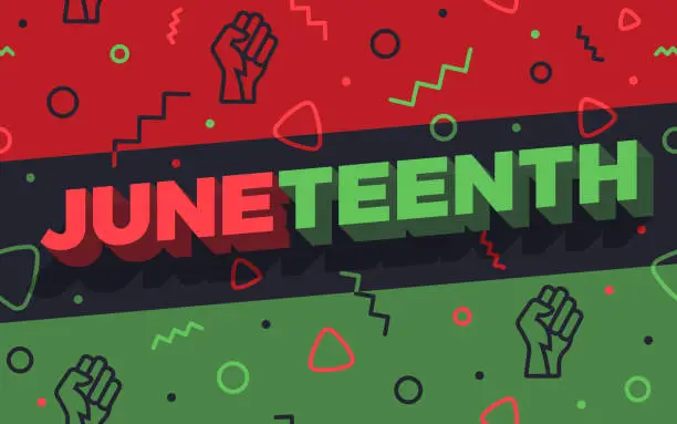 Vector illustration of Juneteenth Abstract Background