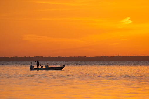 Sunset Fishing on the Bay of Mobile