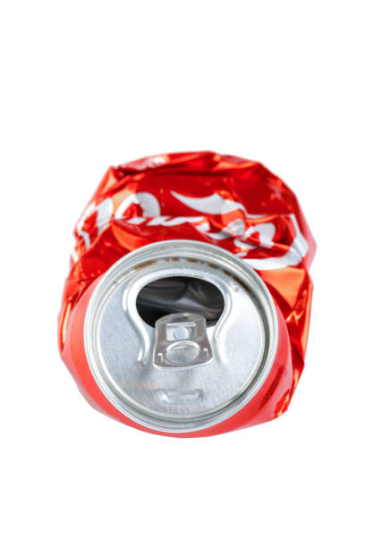 istock Crimped aluminum can isolated on white background 1281672035
