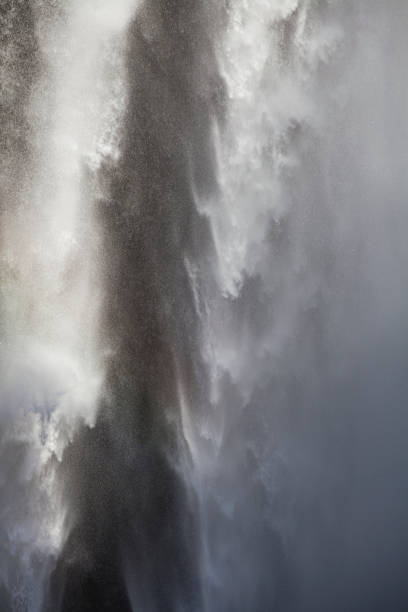 seljalandfoss waterfall background close-up in southern iceland.