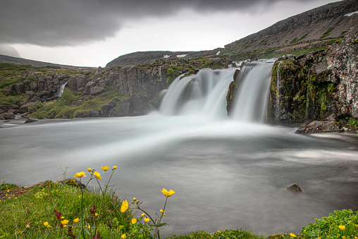 Name: Dynjandi waterfall\nCountry: Iceland\nLocation: Westfjords