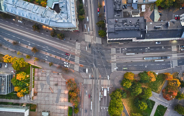 istock Aerial view of the intersection in Helsinki. 1281684253