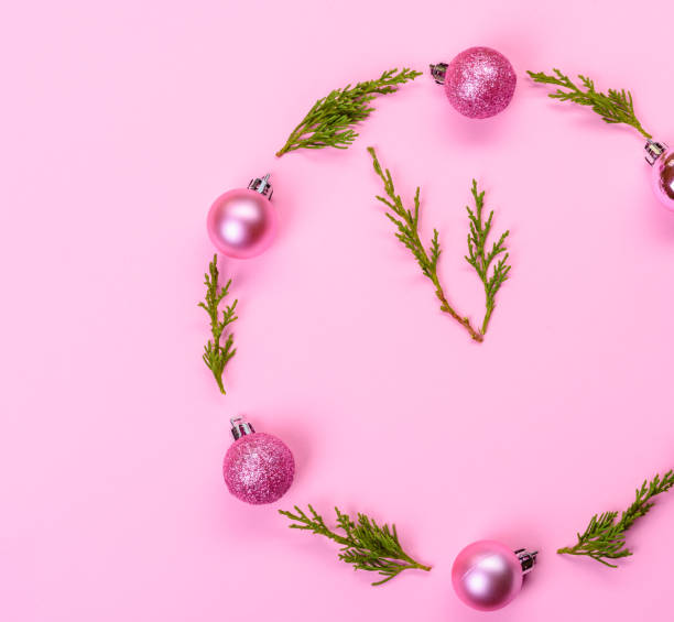 istock Christmas bright colored decorative background with New Year decorations 1281688852