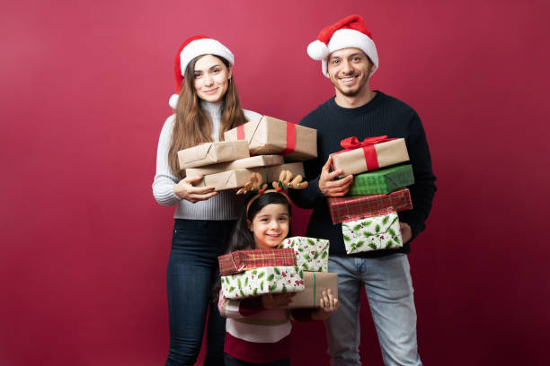 istock Handing out Christmas presents 1281689067