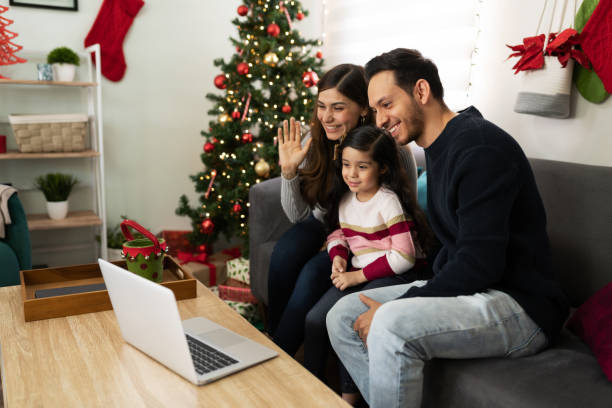 Video call with family on Christmas