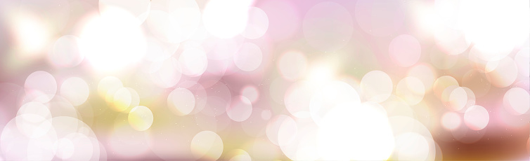 Multicolored blurred bokeh on a colored background panorama