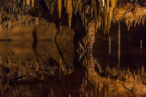 istock Reflecting pool in Luray Cavern, Virginia, USA 1281698226