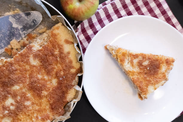 istock Homemade apple pies on dark background. Autumn dessert. 1281701866