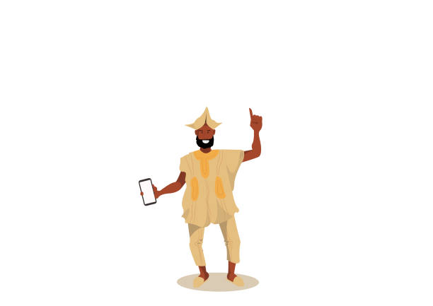 illustrations, cliparts, dessins animés et icônes de yoruba - nigeria african culture dress smiling