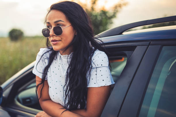 istock Girl in the car 1281710742