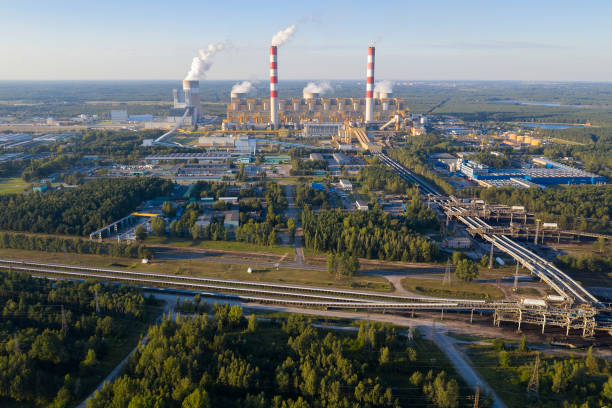 istock Coal Fired Thermal Power Plant, Aerial View 1281715155