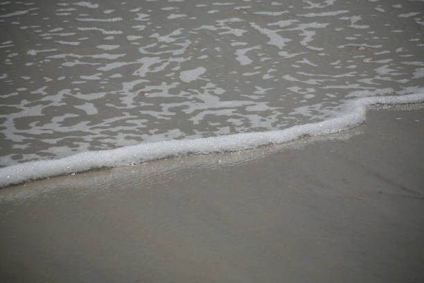 istock Soft curving pattern on the edge of the ocean 1281728492