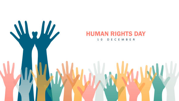 Human right day concept. International peace. Freedom symbol. Hand gestures design like bird-shaped and decor with hands many raised on white background. Flat design. Vector illustration. Human right day concept. International peace. Freedom symbol. Hand gestures design like bird-shaped and decor with hands many raised on white background. Flat design. Vector illustration. human rights stock illustrations