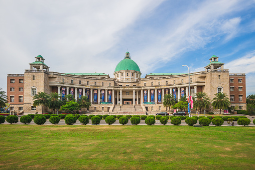 October 21, 2020: Asia University founded in 2001 is a university in Wufeng district of Taichung city, taiwan with an campus full of Baroque style buildings and an art museum designed by Tadao Ando.