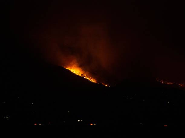 istock Boulder Colorado CalWood Forest Fire at night 1281740158