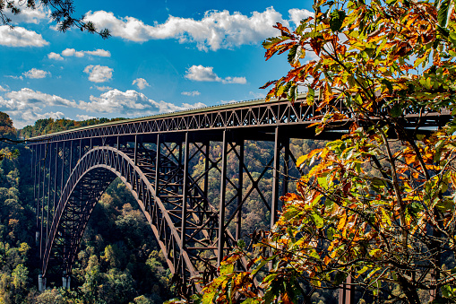 New River Gorge Bridge in autumn