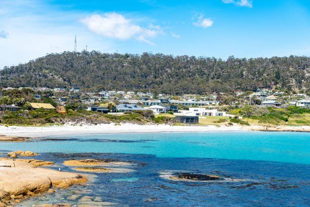istock Scenery Bicheno Blowhole Beach, Tasmania, Australia 1281750009