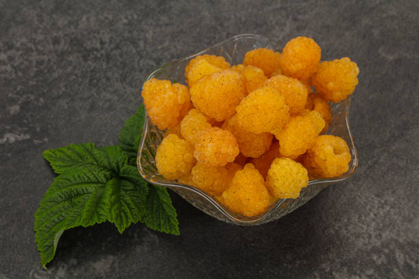 istock Sweet ripe tasty yellow raspberry 1281752066
