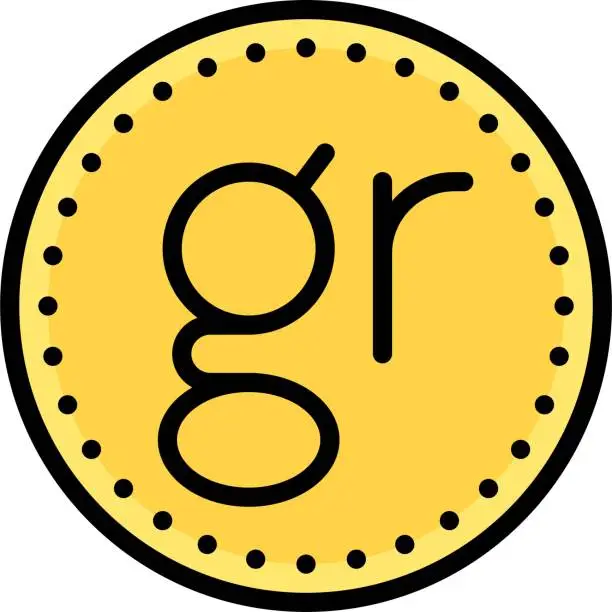 Vector illustration of Groschen coin, coin used in various states of the Holy Roman Empire