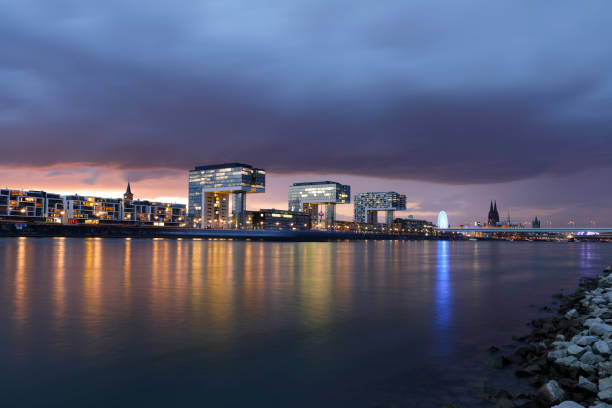 istock Rheinauhafen and Cologne Cathedral in Twilight 1281753396