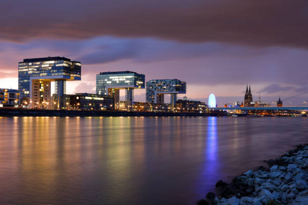 istock Rheinauhafen and Cologne Cathedral in Twilight 1281753457
