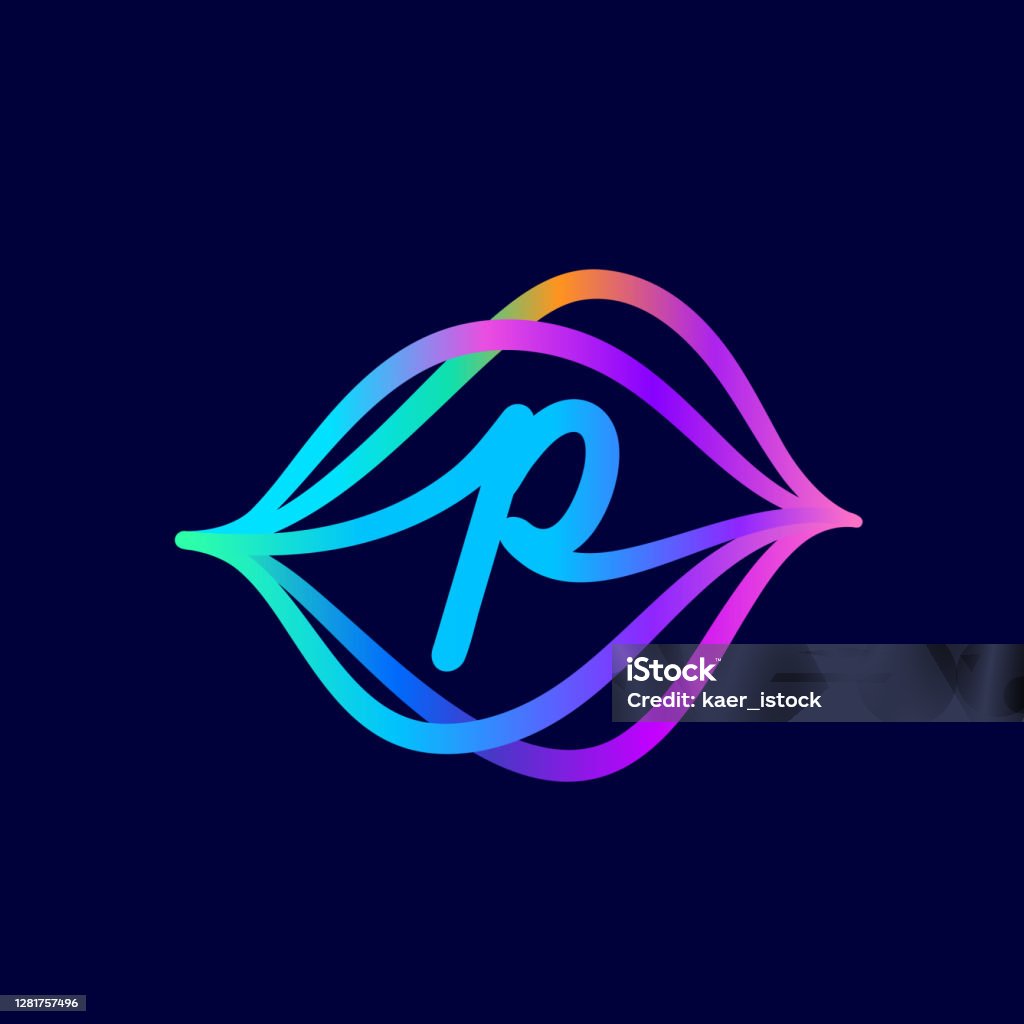 P Letter Logo With Sound Wave Flow Stock Illustration - Download ...