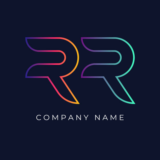 Digital letter R icon symbol template in gradients style. blue, yellow, and orange color stock illustration Digital letter R icon symbol template in gradients style. blue, yellow, and orange color stock illustration r arrow logo stock illustrations