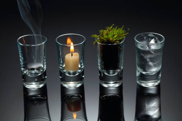 istock Four elements of nature - air, fire,  earth, water. 1281761888