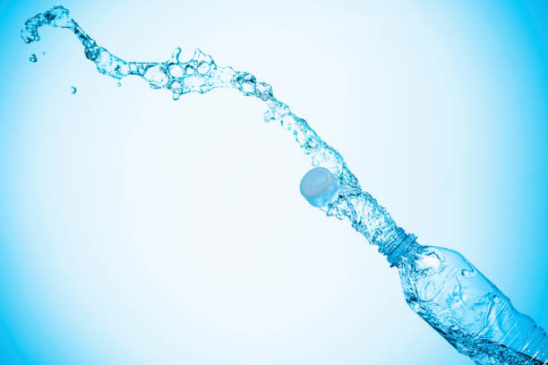 istock Water is poured out of a plastic bottle. 1281761901