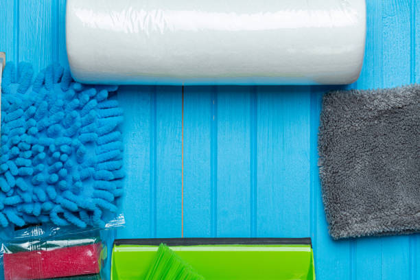 istock Sponge, rags for home cleaning close-up with copy space 1281763879
