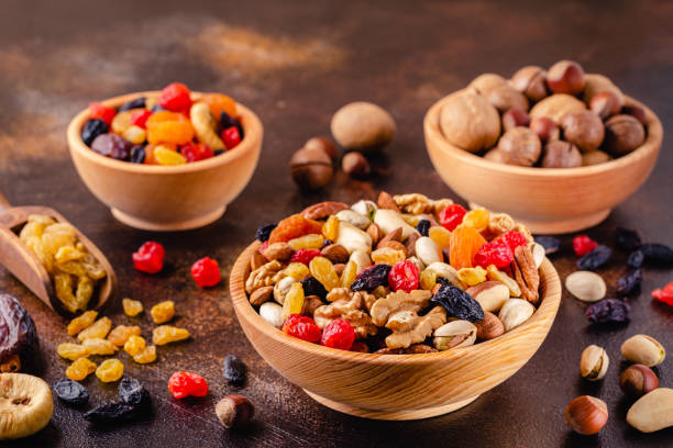 istock Healthy Snack of Nuts and Dried Fruit 1281764348