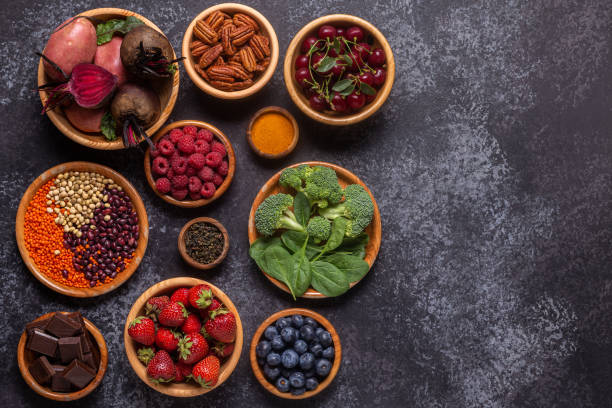 istock Healthy foods high in antioxidants 1281765000