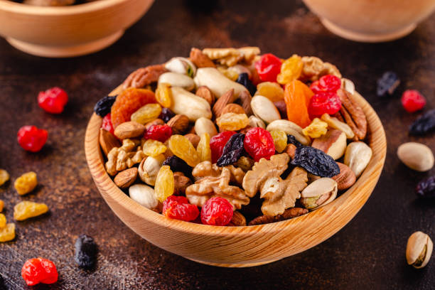 istock Healthy Snack of Nuts and Dried Fruit 1281765140