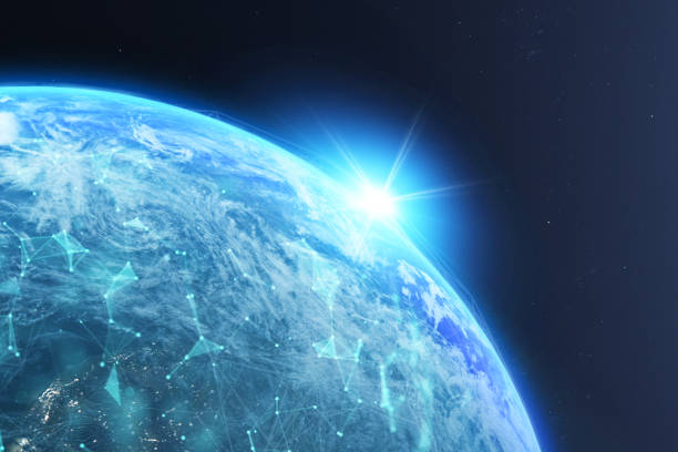 istock global world network and telecomunication on network of iot, blockchain with data exchanges over the world Concept of communication network technology Elements of this image furnished by NASA 1281765346