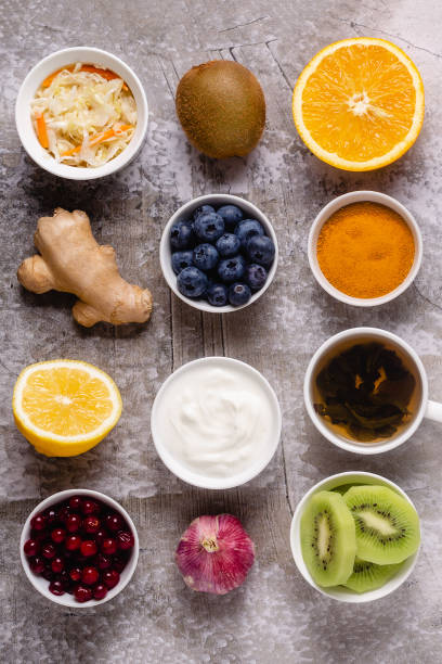istock Healthy products for Immunity boosting and cold remedies 1281765376