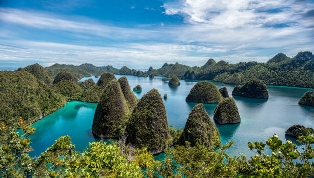 keindahan wayag - raja ampat potret stok, foto, & gambar bebas royalti