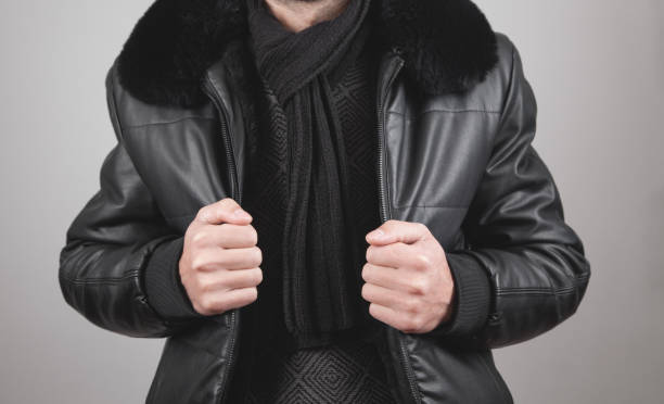 istock Caucasian man in winter clothes. 1281766421