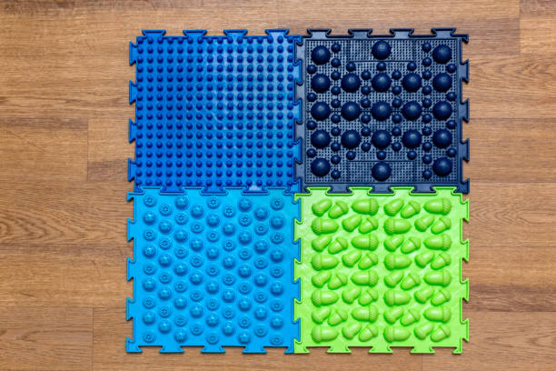 istock Massage orthopedic mats colorful close up 1281774064