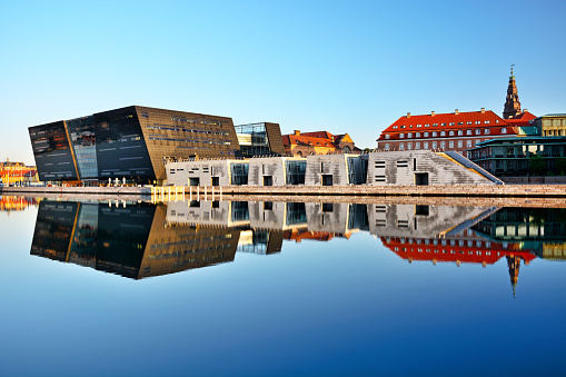 The Royal Library (Black Diamond) building in Copenhagen, Denmark