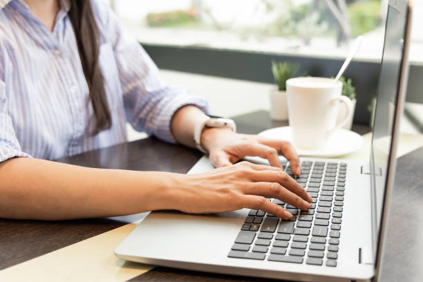 istock businesswoman work in coffee shop 1281785057