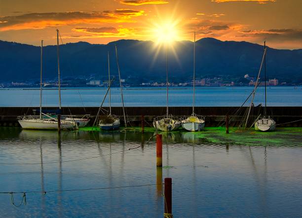 istock Japanese landscape1053 Lake Biwa 1281786730