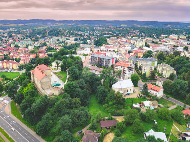 istock Panorama of Sanok 1281786751