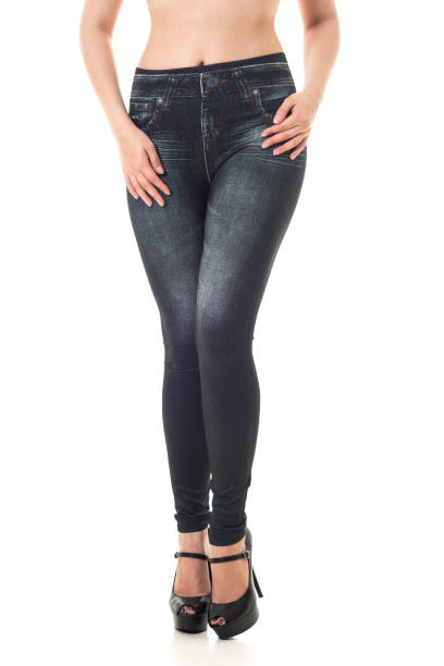 istock Isolated woman's legs in leggings 1281787605