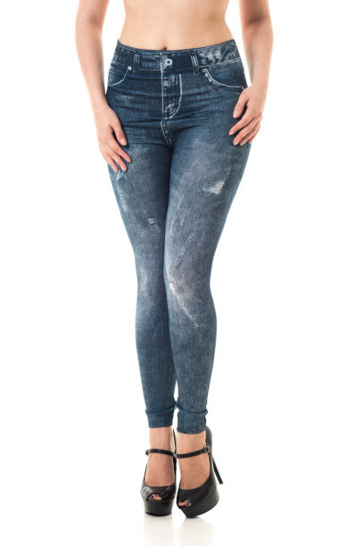 istock Isolated woman's legs in leggings 1281787627