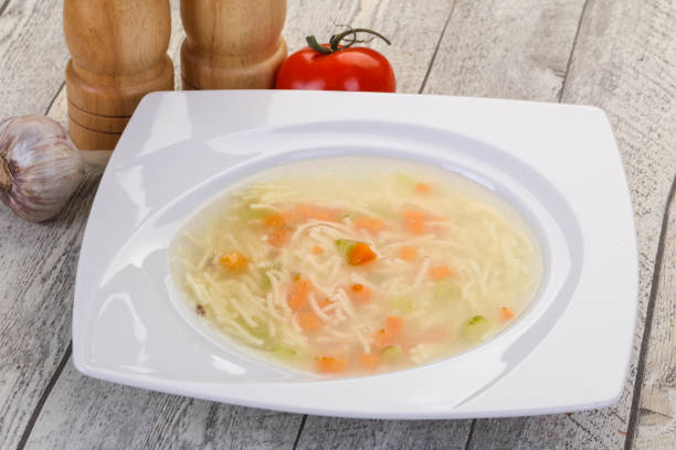 istock Chicken soup with noodles 1281789423