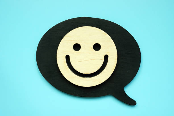 istock Positive customer feedback or review concept. Smiley face. 1281795775
