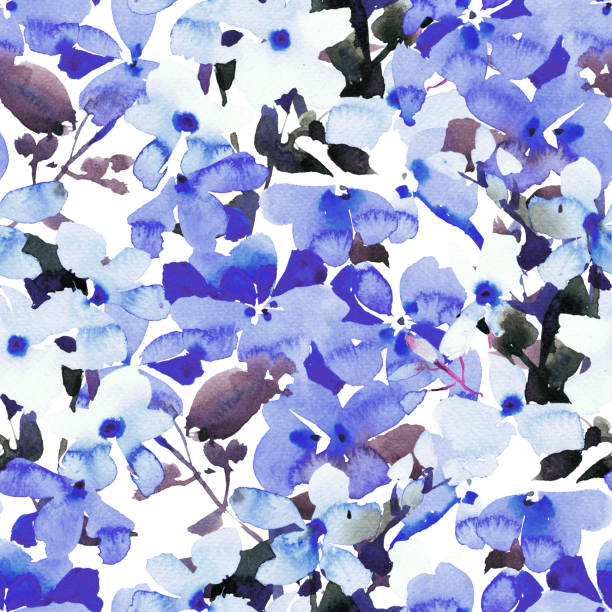 istock Seamless pattern made of large field flowers. Floral in bloom. Decorative botanical texture. Watercolor background with petals. Bright fashion design for fabric and textile. 1281797264