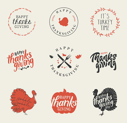 Thanksgiving Design Elements. Vector Illustration